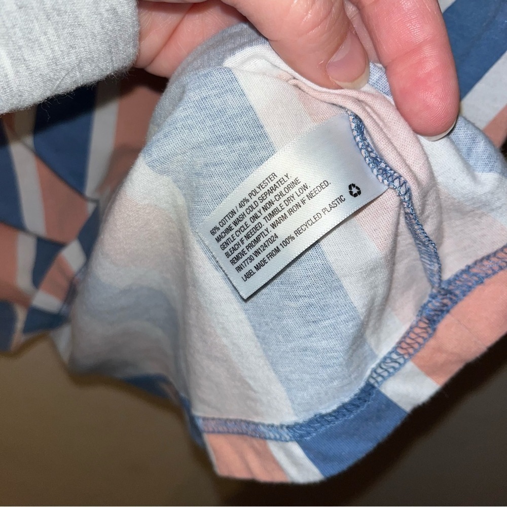 Original Use Striped pink & blue shirt with chest pocket, size Large - Picture 4 of 4